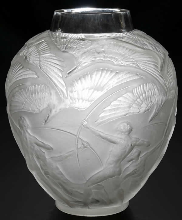 R. Lalique Archers Vase