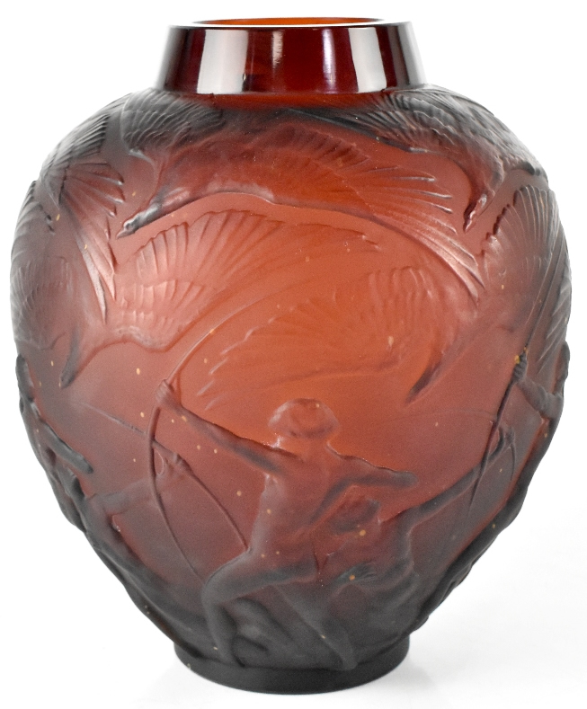 R. Lalique Archers Vase