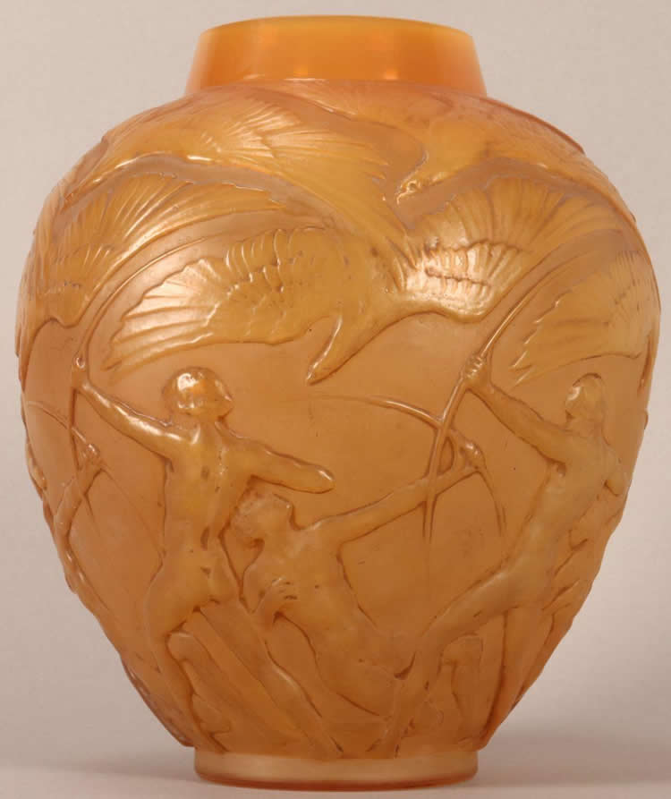 R. Lalique Archers Vase
