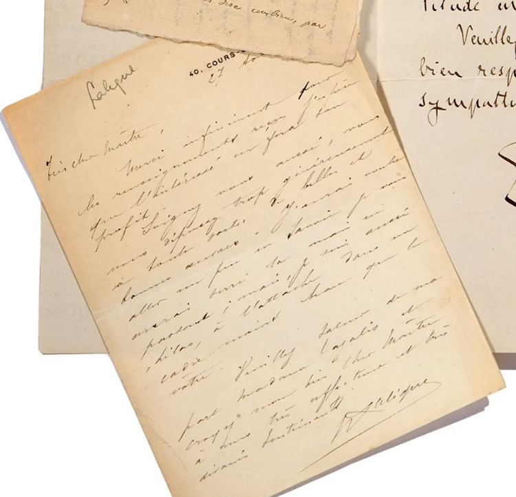 Rene Lalique Autographed Signed to Unknown Letter