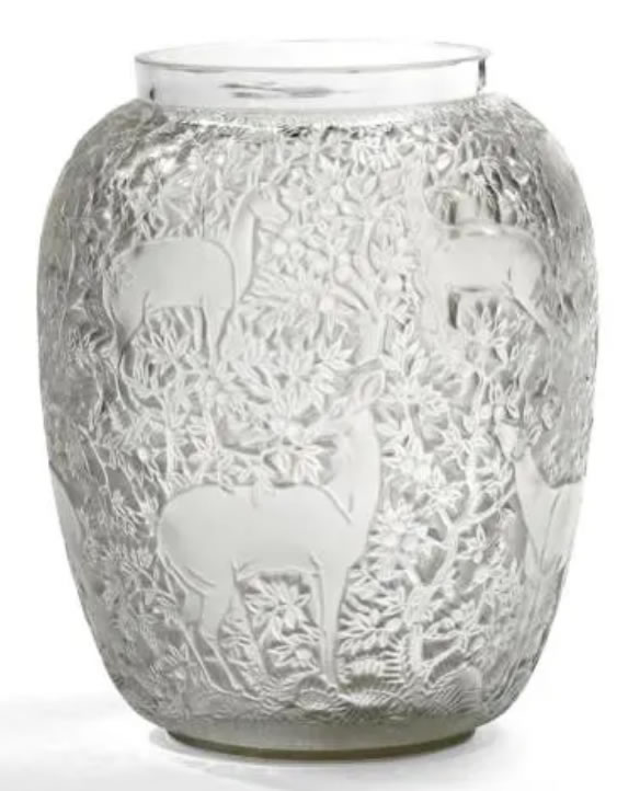 R. Lalique Biches Vase