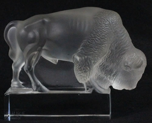 R. Lalique Bison Paperweight