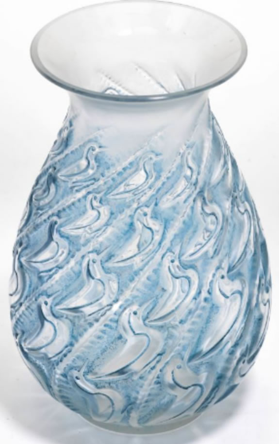 R. Lalique Canards Vase