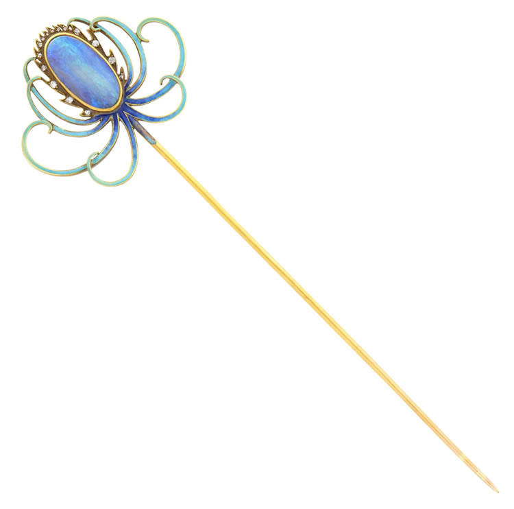 Rene Lalique Chardon Stickpin