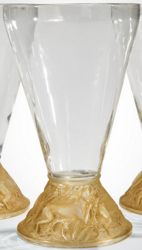 Rene Lalique Chasse Chiens Glass