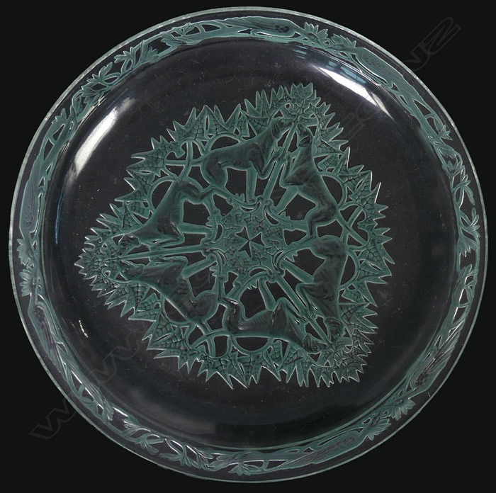 R. Lalique Chasse Chiens Plate