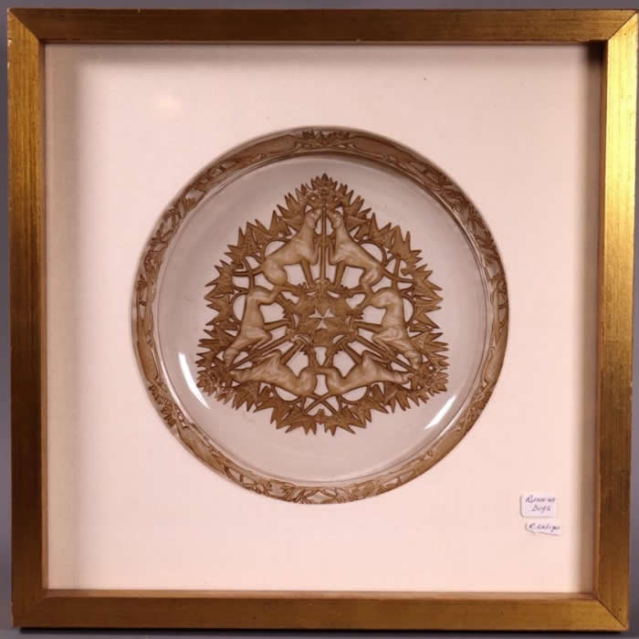 R. Lalique Chasse Chiens Plate