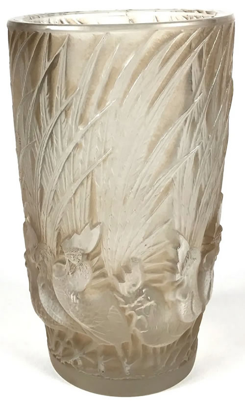 R. Lalique Coqs Et Plumes Vase