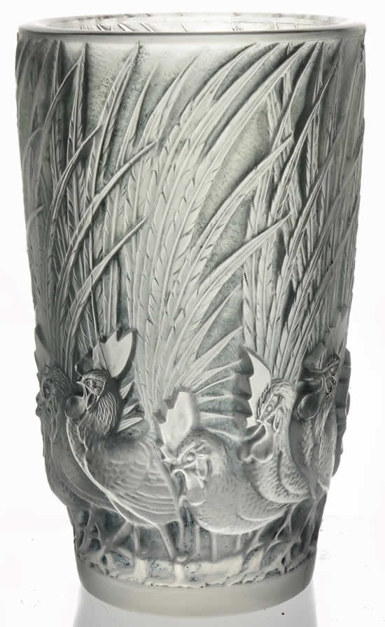 R. Lalique Coqs et Plumes Vase
