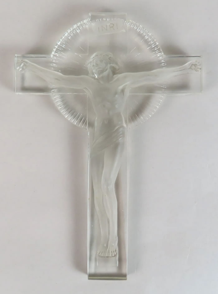 R. Lalique Crucifix Statue