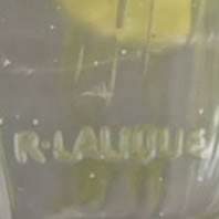 Ren&eacute; Lalique signature  on Cyclamen Perfume bottle