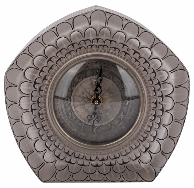 R. Lalique Dahlia Clock