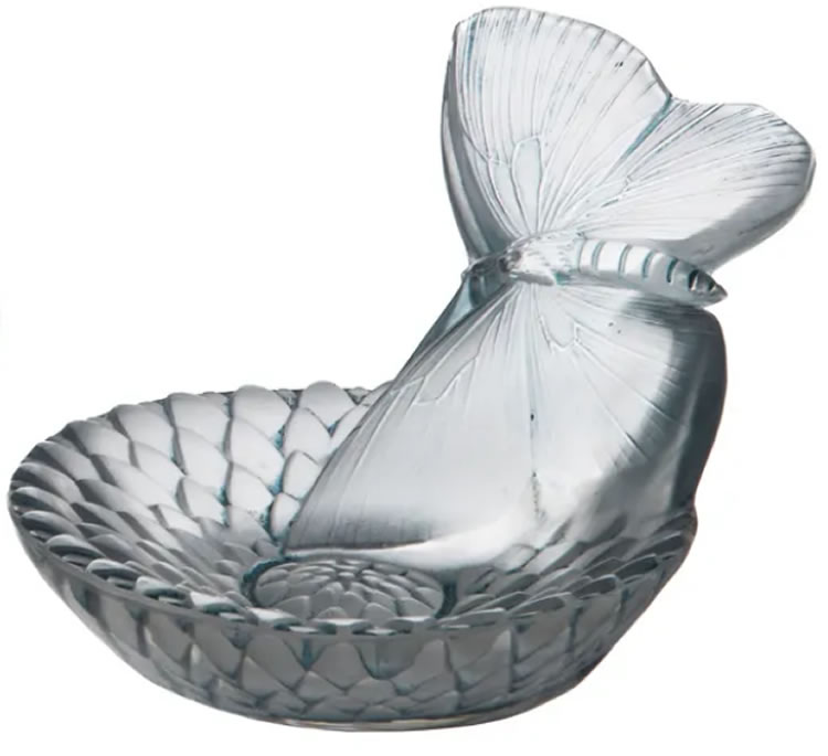 R. Lalique Dahlia et Papillon Ashtray
