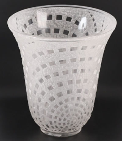 R. Lalique Damiers Vase