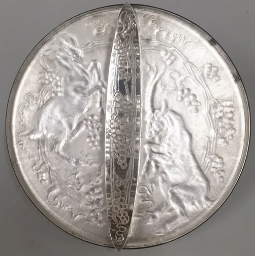 R. Lalique Deux Chevres Mirror