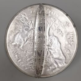 R. Lalique Deux Chevres Mirror