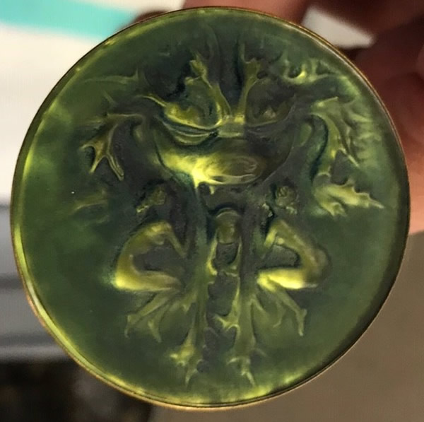 R. Lalique Deux Figurines Et Masque Hatpin