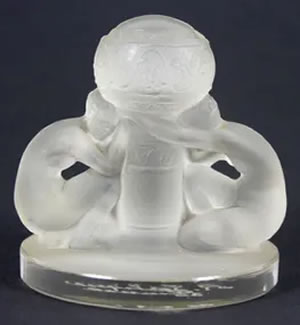 R. Lalique Deux Figurines Menu Holder