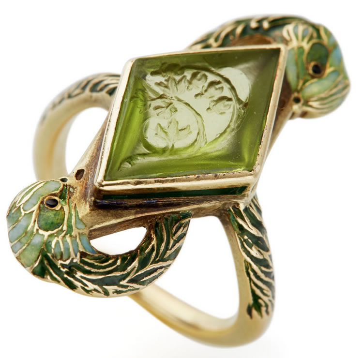 R. Lalique Deux Grues Ring 2 of 2