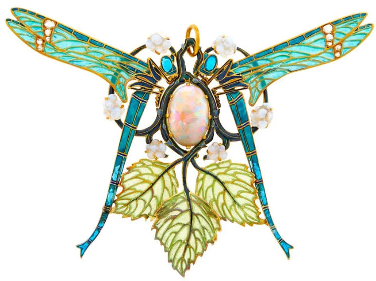 Rene Lalique Deux Libellules-4 Pendant