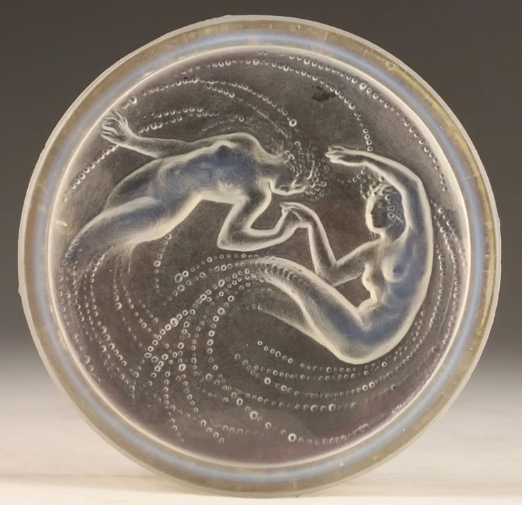 R. Lalique Deux Sirenes Small Powder Box