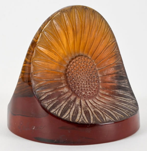 R. Lalique Double Marguerite Paperweight