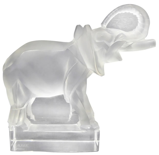 R. Lalique Elephant Paperweight