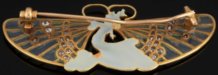 R. Lalique Femme Papillon Brooch 2 of 2