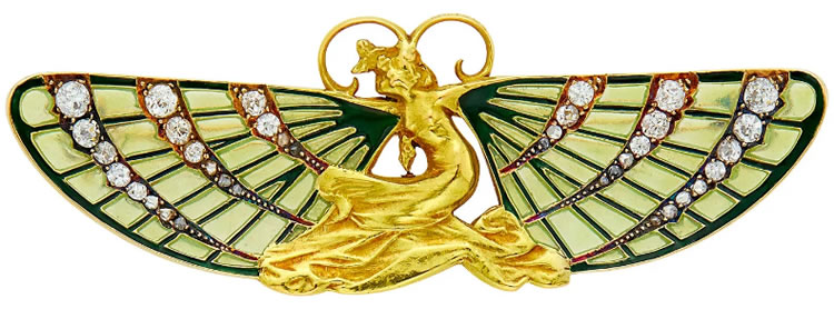 R. Lalique Femme Papillon Brooch