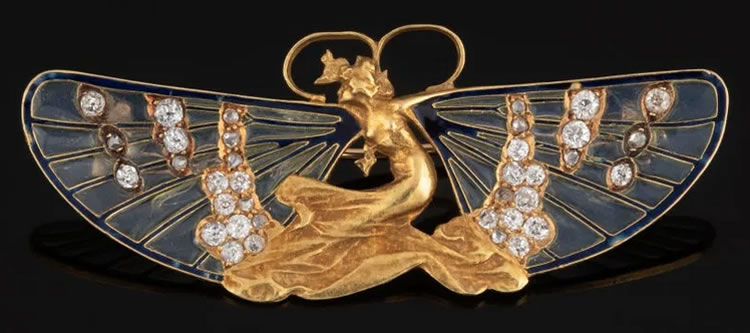 R. Lalique Femme Papillon Brooch