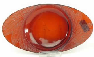 R. Lalique Feuilles Ashtray