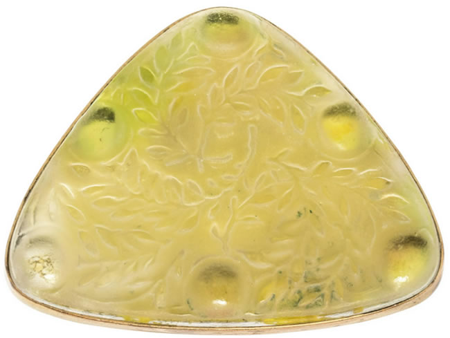 R. Lalique Feuilles Brooch
