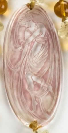 R. Lalique Figurine Drapee Pendant