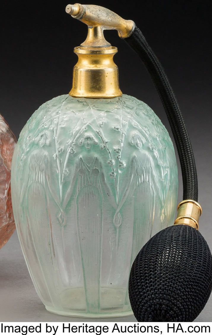 Rene Lalique Figurines Et Branches Fleuries Atomizer