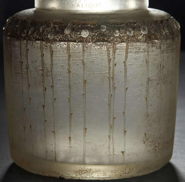R. Lalique Frises Marguerites Cire Perdue Covered Vase 2 of 2