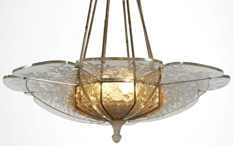 R. Lalique Fruits Chandelier