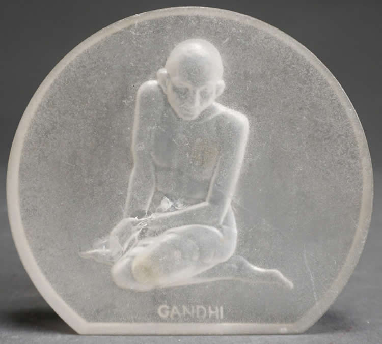 R. Lalique Gandhi Paperweight