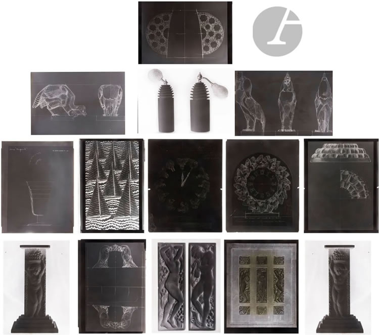 R. Lalique Coq Houdan Silver Gelatin-Bromide Dry Plate 2 of 2