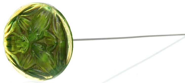 R. Lalique Grenouilles Hatpin