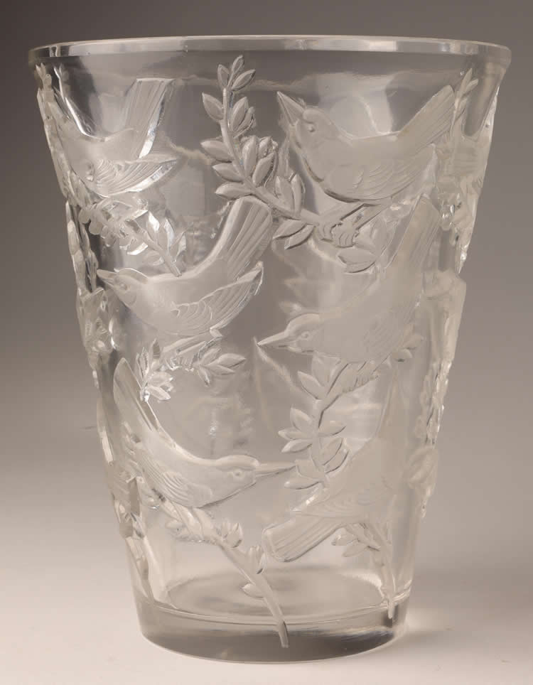 R. Lalique Grives Vase