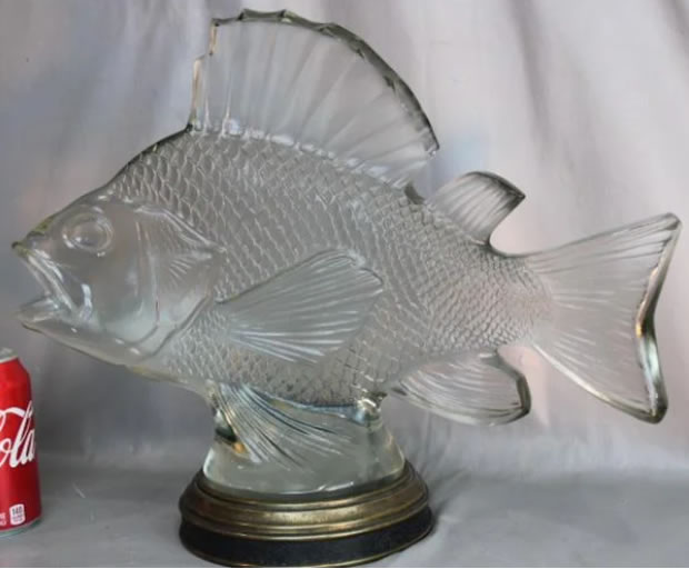 R. Lalique Gros Poisson Algues Decoration