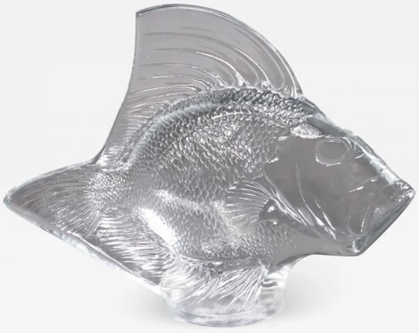 R. Lalique Gros Poisson Vagues Decoration