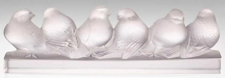 R. Lalique Groupe de Six Moineaux Decoration