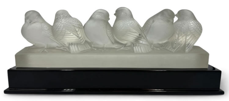 R. Lalique Groupe de Six Moineaux Decoration