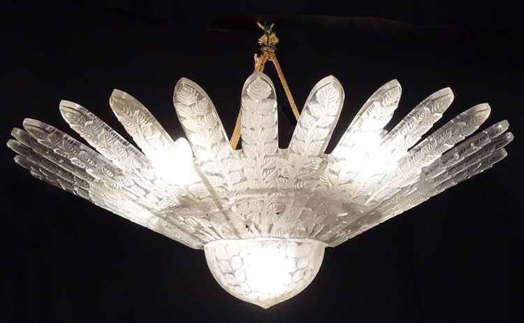 Rene Lalique Hetre Chandelier