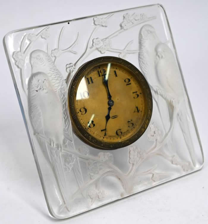R. Lalique Inseparables Clock