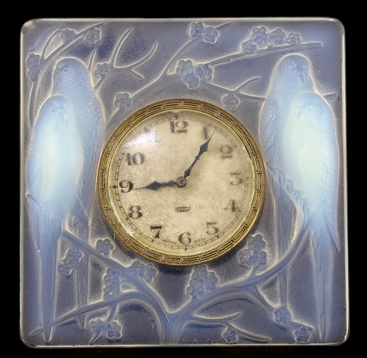 R. Lalique Inseparables Clock
