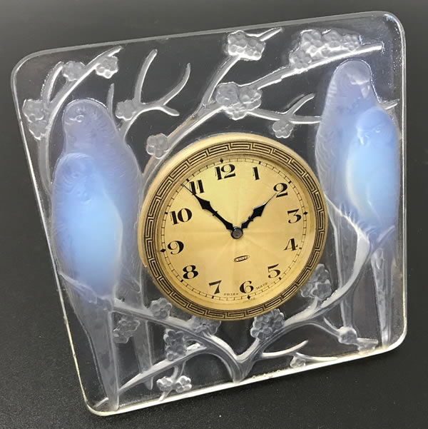 R. Lalique Inseparables Clock