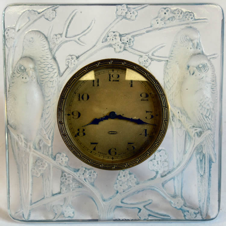 R. Lalique Inseparables Clock