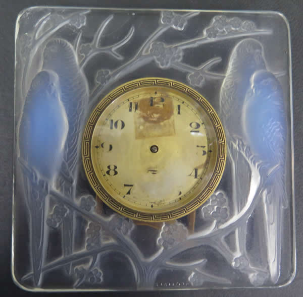 R. Lalique Inseparables Clock